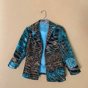 Modern Blazer with Artful Pattern